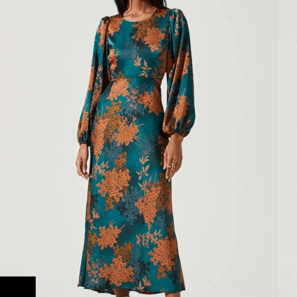 ASTR The Label Quinn Dress - Green Floral